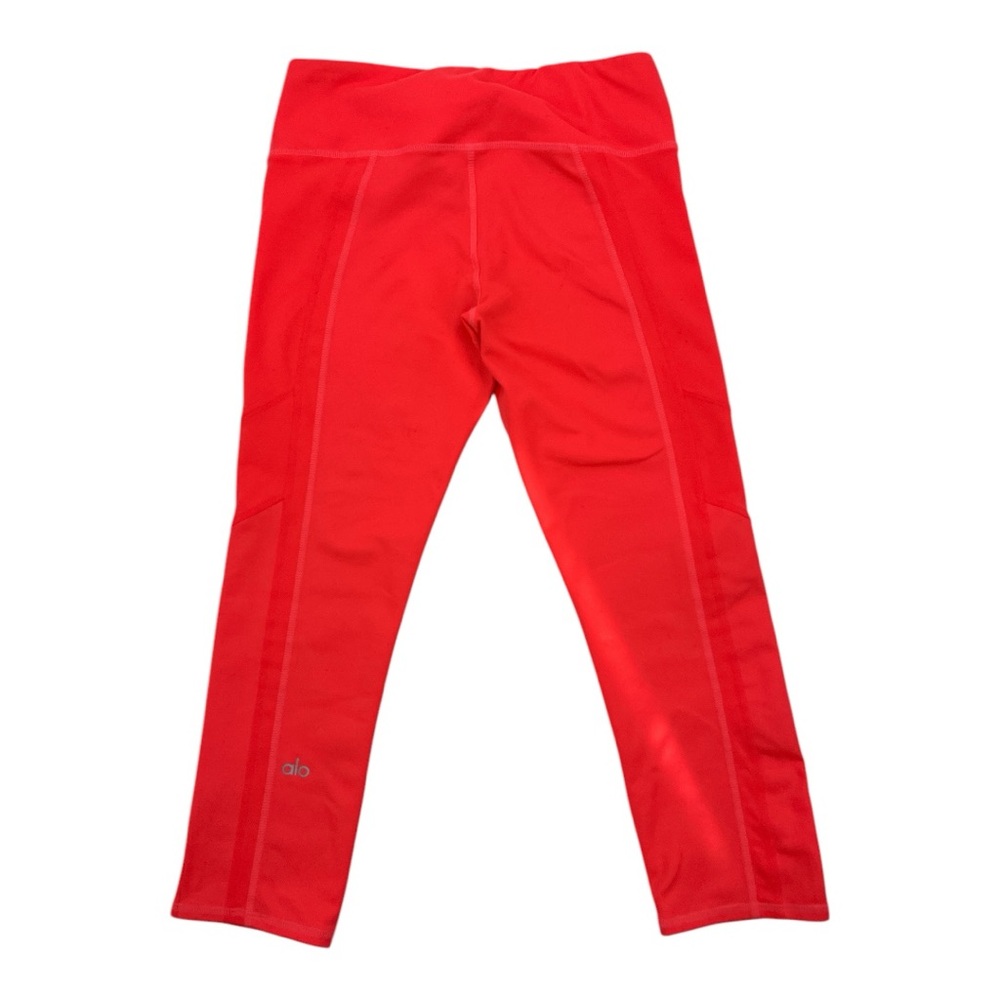ALO Yoga Activewear Orange Capri Workout Leggings SZ S